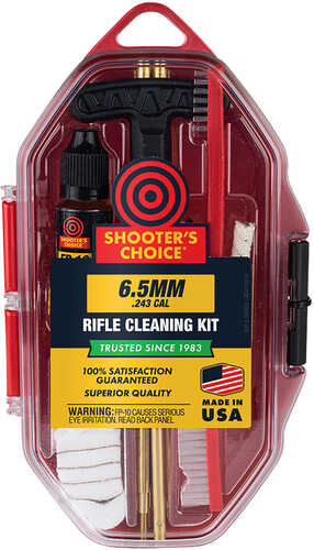 Shooters Choice SRS65 Cleaning Kit 6.5mm/243 Cal Firearm Type Rifle Bronze Bristle