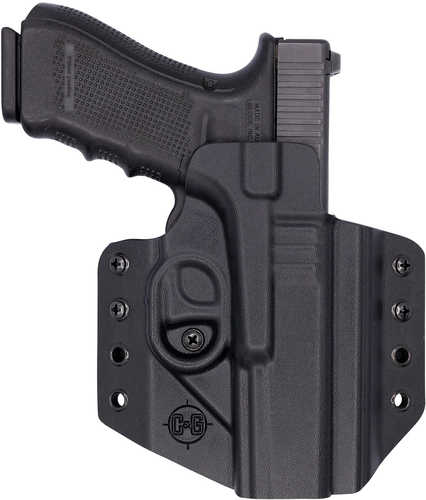 C&G Holsters 0000100 Covert OWB Black Kydex Belt Loop Glock 17/22/47