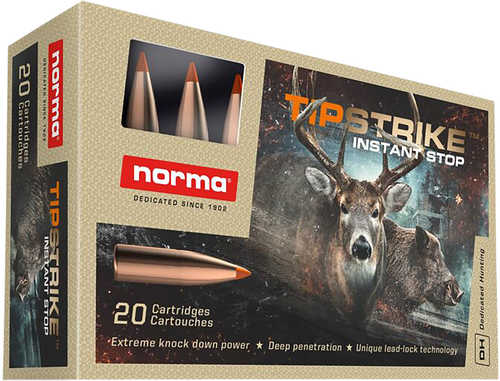 Norma Ammunition (RUAG) 20174352 Dedicated Hunting Tipstrike .308 Winchester 170 Grain Polymer Tip 20 Rounds