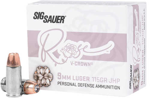 SIG Sauer Rose V-Crown 9mm Luger Ammo 115 Grain JHP