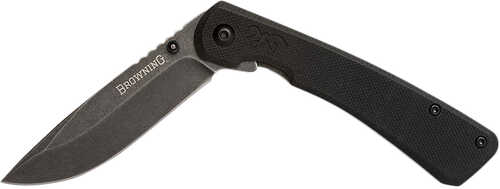 BRN ROCK FOLDER 3" CLIP PNT KNF BLK