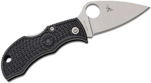 Spyderco MBKLFP Manbug 1.90" Stonewashed Vg-10 SS Blade/ Black Textured FRN Handle