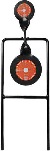 Champion Targets 40875 Gong Spinner Target 3" Top Target/4.7" Bottom Target Black/orange Steel Bullseye Standing