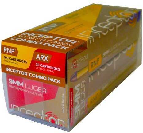 9mm Luger 65 Grain Full Metal Jacket 125 Rounds PolyCase Ammunition