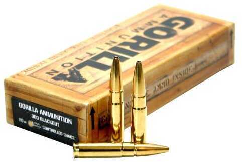 300 AAC Blackout 110 Grain Hollow Point 20 Rounds Gorilla Ammunition