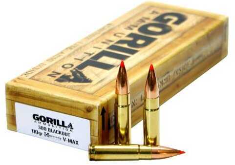 300 AAC Blackout 110 Grain Ballistic Tip 20 Rounds Gorilla Ammunition