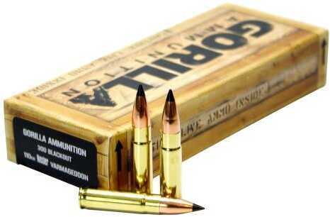 300 AAC Blackout 110 Grain Ballistic Tip 20 Rounds Gorilla Ammunition