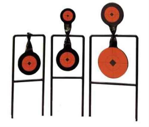 Birchwood Casey 46244 World of Targets Double Mag Spinner 3"/4.25" Black/Orange