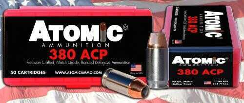 380 ACP 90 Grain Hollow Point 50 Rounds Atomic Ammunition