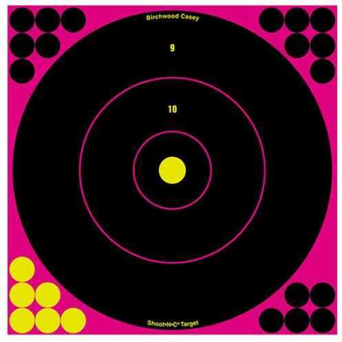 B Casey SHOOTNC Pink 12" Bullseye