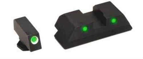 Ameriglo Green Front/Rear Operator Night Sights For Glock 9MM/40 Caliber
