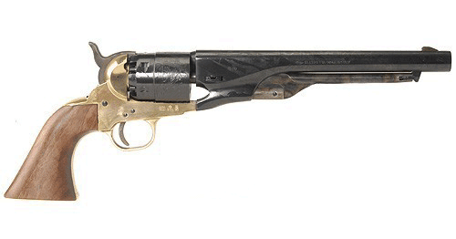 Traditions FR18601 1860 Revolver (Inline) 44 Black Powder 8" Hammer/Blade #11 Percussion Walnut Grips Stk