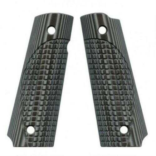 VZ 1911 ETC/Frag Grip Panels Frag Texture G10, Black/Gray md: ETCFRAGBGXA