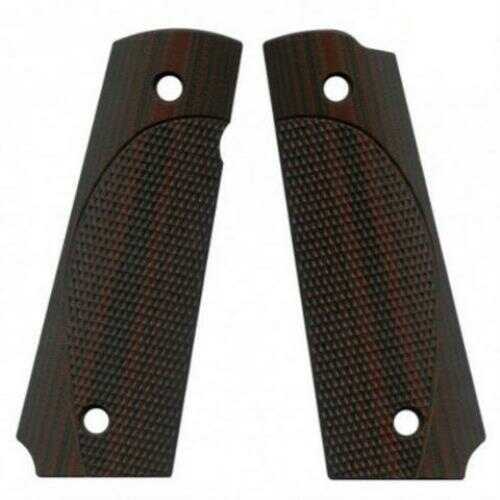 VZ 1911 Elite Tactical Carry Grip Panels Diamond Texture G10, Black/Cherry Md: ETCCXA