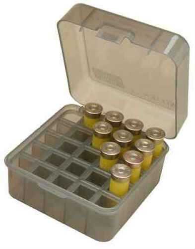MTM Shotshell Box 25 Round Flip-Top 10 12 Gauge Up To 3.5" Clear Smoke S25-12M-41