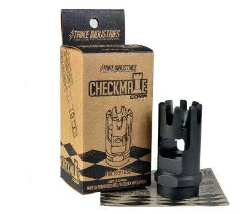 Strike CCCOMP Checkmate 223 Rem/5.56 NATO Compensator 1/2"-28 tpi Black Parkerized Steel