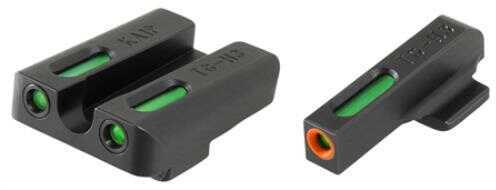 Truglo TG13KA1PC Brite-Site TFX Pro Day/Night Sights Kahr Pistols Tritium/Fiber Optic Green w/Orange Outline Front U-Not