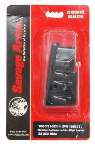 Savage Arms 4 Round Matte Blue Mag W/Bottom Release Latch For 243 Win/308 Win Md: 55105