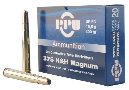 375 H&H 300 Grain Soft Point Round Nose 10 Rounds Prvi Partizan Ammunition