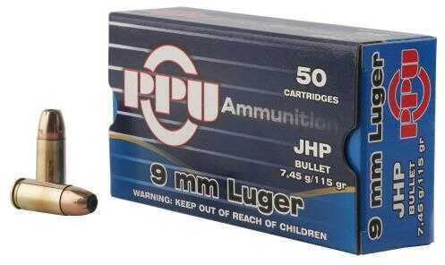 9mm Luger 115 Grain Jacketed Hollow Point 50 Rounds Prvi Partizan Ammunition