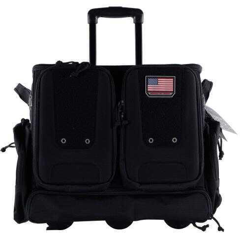 G*Outdoors T2112Robb Tactical Range Bag Rolling 1000D Nylon Teflon Coating Black