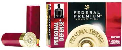 12 Gauge 2-3/4" Lead 4 Buck  34 Pellets 5 Rounds Federal Shotgun Ammunition