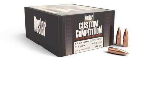 Nosler Bullet Custom Comp. 6.8mm HPBT W/Cann. 115 Grains 250/Bx