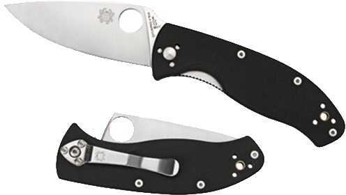 Spyderco Tenacious Folder Plain Blade Black G-10 Handle C122GP