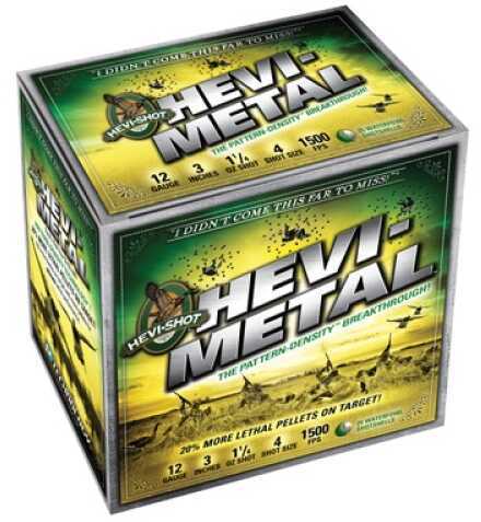 12 Gauge 3" Hevi-Shot #6 1-3/8 oz 25 Rounds Shotgun Ammunition