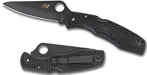 Spyderco C91PBBK Pacific Salt Plain 3.19" H1 Steel Drop Point Fiberglass Reinforced Nylon Black Handle