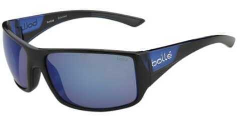 Bolle 11928 Tigersnake Sporting Glasses Shiny Black/Matte Blue Frame Mirror Lens