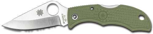 Spyderco LFGP3 Lady Bug Folder Foliage Green Plain Edge Vg-10 Clip Point