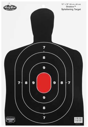 Birchwood Casey Dirty Bird BC-27 Silhouette Tagboard Hanging Pistol 12" x 18" Black/White 8 Per Pkg