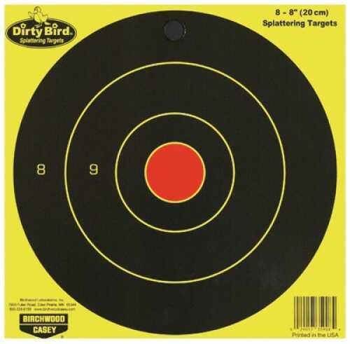 BC DIRTY BRD 8" YELLOW BULLSEYE 8PK