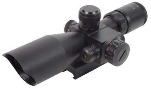 Firefield FF13011 Rifle Scope with Red Laser 2.5-10x 40mm Obj 34.86-11.53 ft @ 100 yds FOV 30mm Tube Black Matte Finish