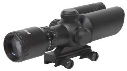 Firefield FF13017 Rifle Scope with Green Laser 1.5-5x 32mm Obj 42-14.7 ft @ 100 yds FOV 30mm Tube Black Matte Finish Ill