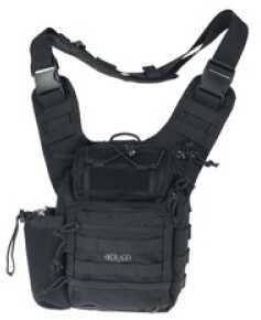 Drago Gear 15303BL Ambidextrous Shoulder Pack Satchel 600D Polyester 11.5" x 10" x 8" Black