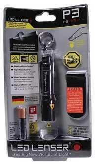 Leatherman 880093 Led Lenser P3-AP Keychain Flashlight 1 AAA Black
