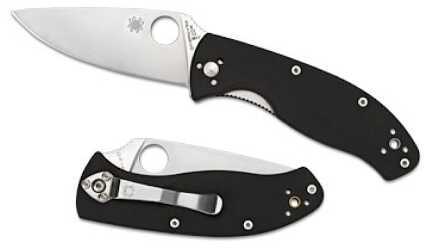 Spyderco C122GBBKPS G-10 Folder 8C13MoV Satin Drop Point Blade Black