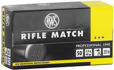 22 Long Rifle 40 Grain Lead 50 Rounds RWS Ammunition