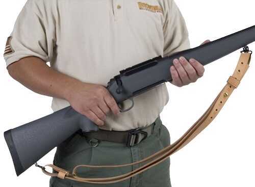 Brownells 084004125 Quick-Set Latigo Sling W/Swivel 1.25" Tan Leather