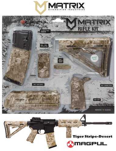 MDI MAGMIL23-DT Magpul MOE Kit AR-15 Poly Tiger Stripe Desert
