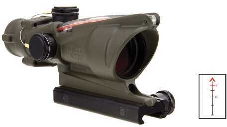 Trijicon 100309 ACOG 4x 32mm Obj 36.8 ft @ 100 yds FOV OD Green Finish Dual Illuminated Chevron 223 Red