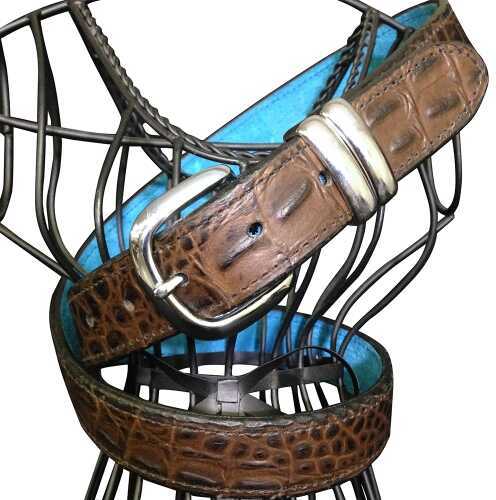 Flashbang Hello Sailor Holster Belt Faux Croc Brown Leather Medium HelloSailorM
