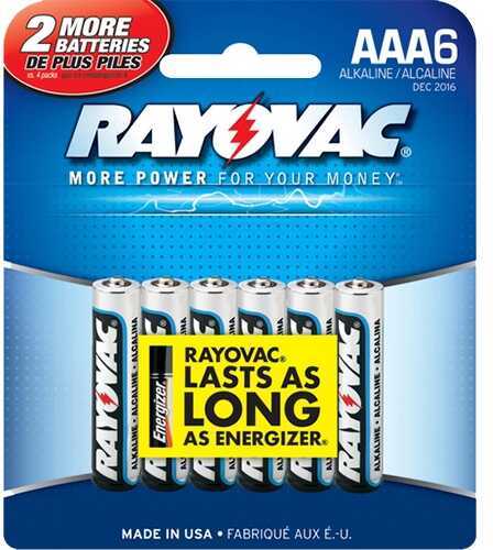 Rayovac 8246F Battery 1.5V Alkaline AAA 6Pk