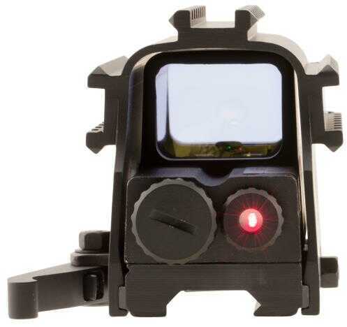 NCStar D3ARSGQLR2 Tri-Rail Dot w/Laser 1x 31x23mm 2 MOA Green Dot CR123A Lithium (3) Black Anodized