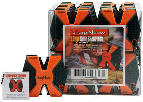 Accusharp 335Cd SharpNEasy 2Step Sharpener Ceramic Stone Fine/Coarse 24Pk Orange