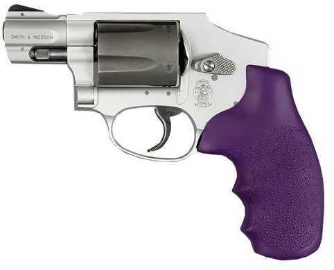 Hogue 60006 Monogrip with Finger Grooves Grip S&W J Frame w/Round Butt Rubber Purple