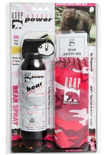 UDAP Premium Bear Spray Pepper 7.9Oz Holster / Belt Pink 12Pink