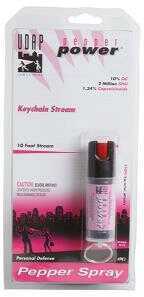 UDAP Pk1 Pink Keychain Pepper Spray Stream .4Oz/11G 10 Feet